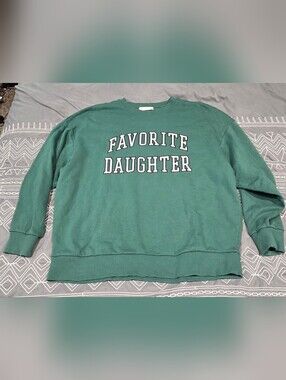 Favorite Daughter Collegiate Sweatshirt In Evergreen Size Medium